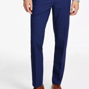 NWT Calvin Klein Slim Fit Dress Pants in Blue and Black Check